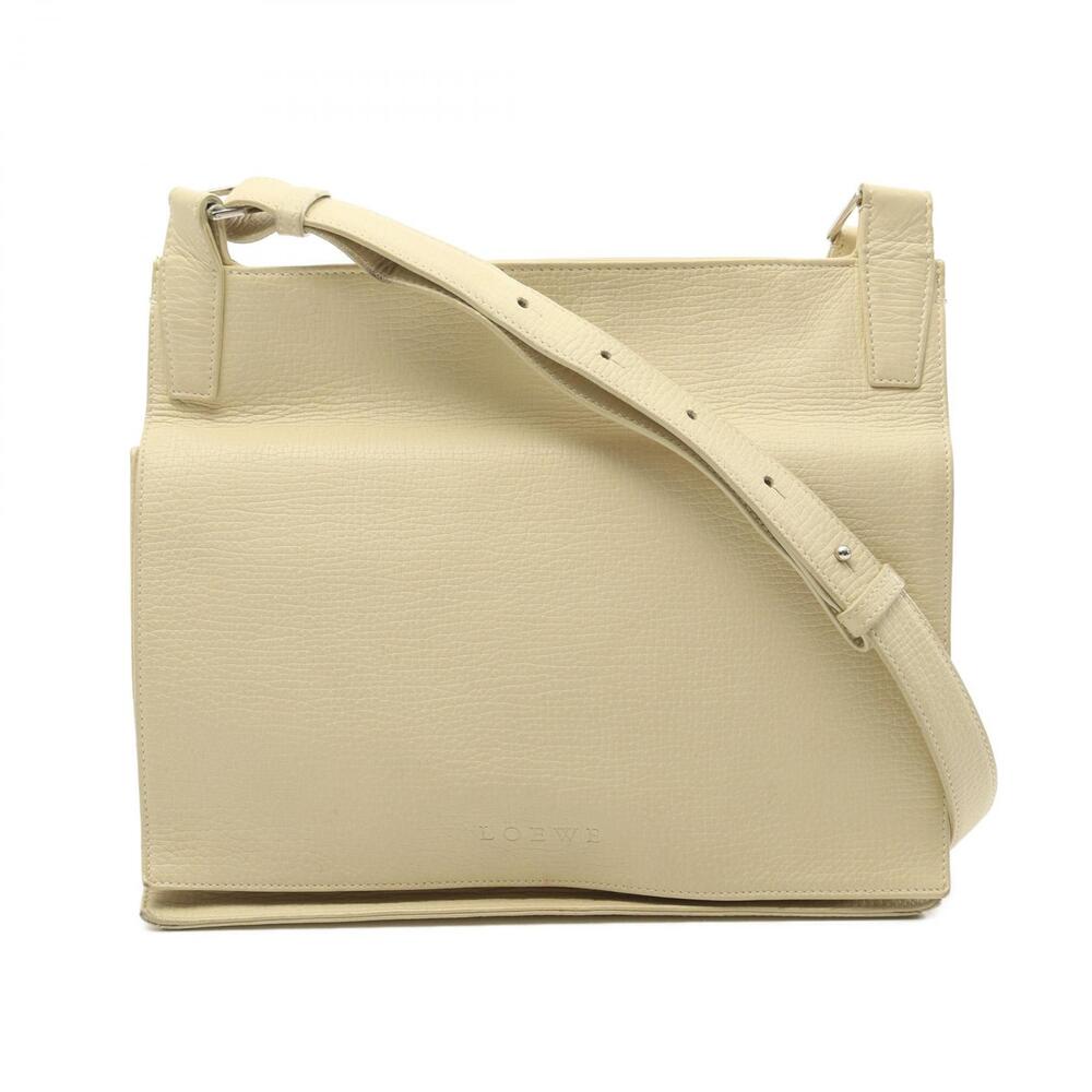 Loewe Shoulder Bag Leather Ivory White